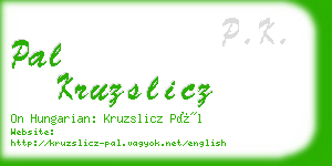 pal kruzslicz business card